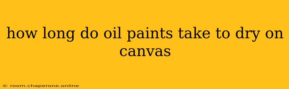 how long do oil paints take to dry on canvas