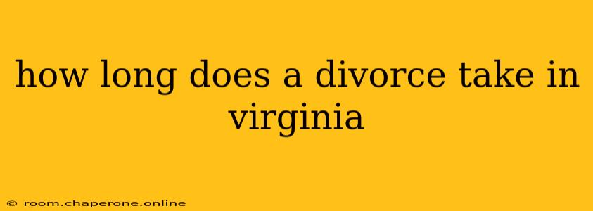 how long does a divorce take in virginia