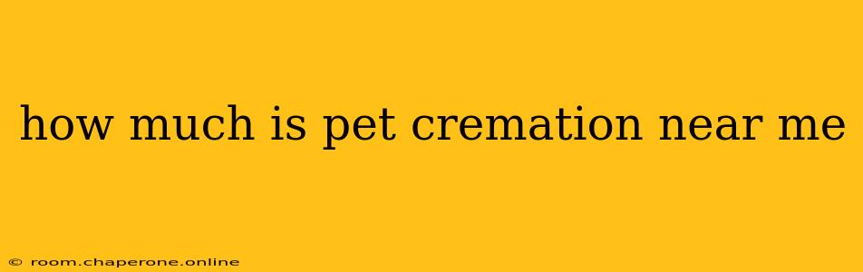 how much is pet cremation near me