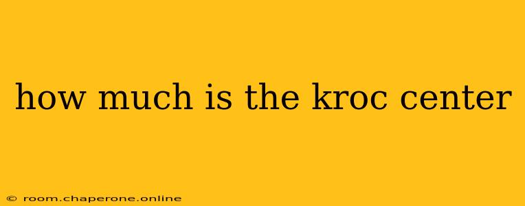 how much is the kroc center