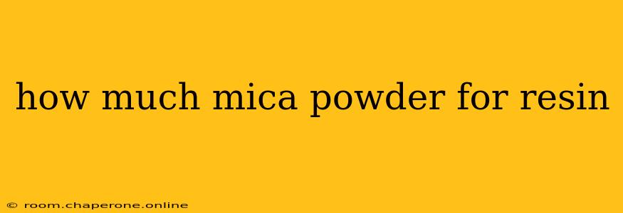 how much mica powder for resin