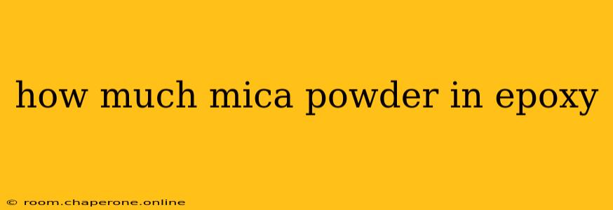 how much mica powder in epoxy