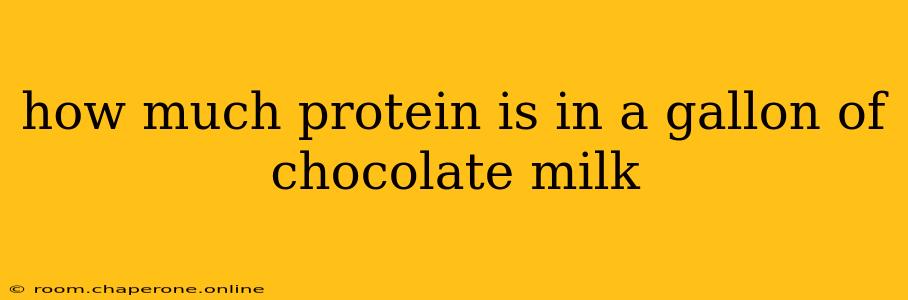 how much protein is in a gallon of chocolate milk