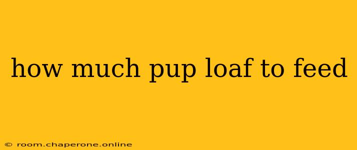 how much pup loaf to feed