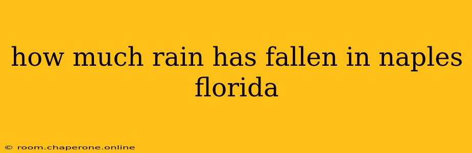 how much rain has fallen in naples florida