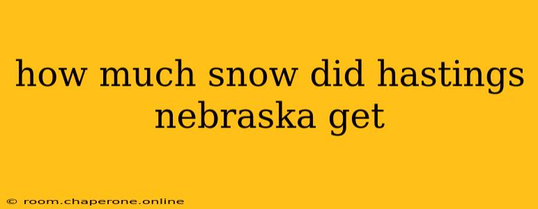 how much snow did hastings nebraska get