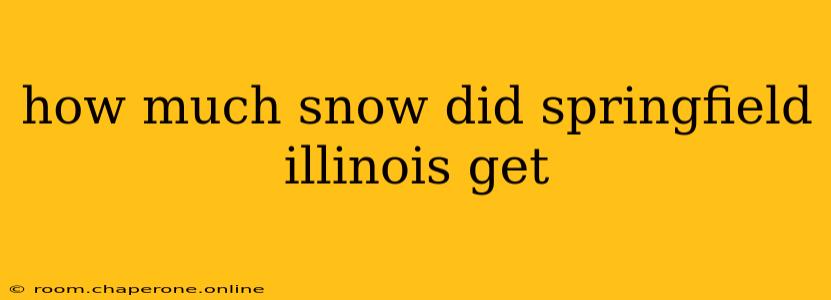 how much snow did springfield illinois get