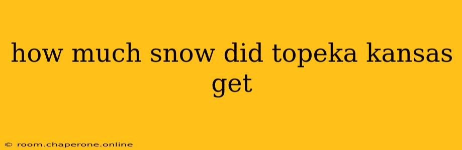 how much snow did topeka kansas get