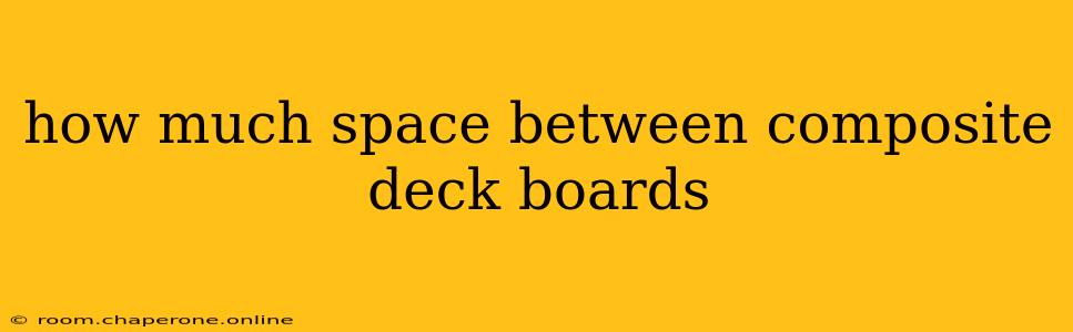 how much space between composite deck boards