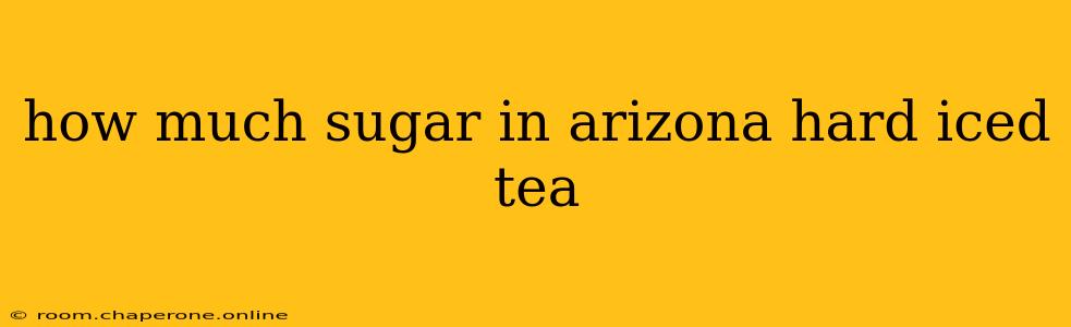 how much sugar in arizona hard iced tea