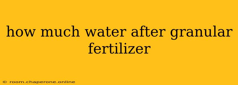 how much water after granular fertilizer