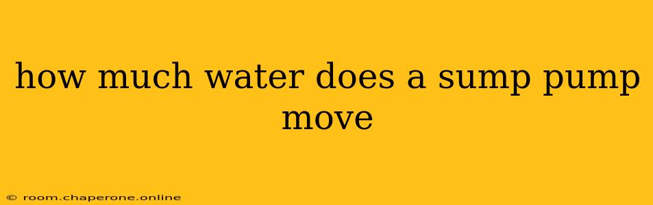 how much water does a sump pump move