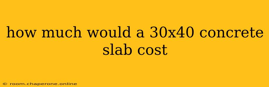 how much would a 30x40 concrete slab cost