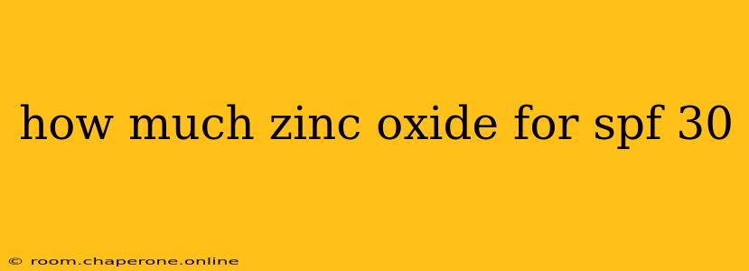 how much zinc oxide for spf 30