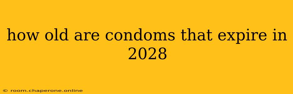 how old are condoms that expire in 2028