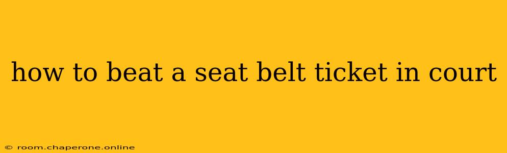 how to beat a seat belt ticket in court