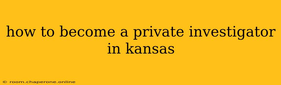 how to become a private investigator in kansas