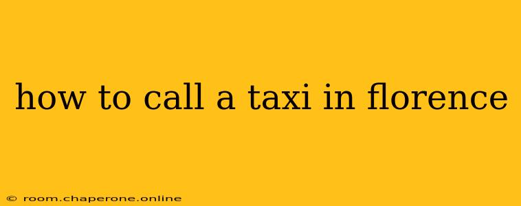 how to call a taxi in florence