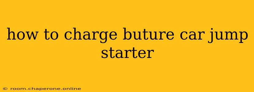 how to charge buture car jump starter