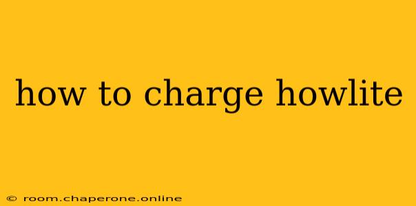 how to charge howlite