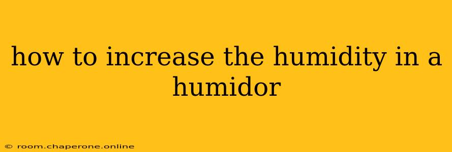 how to increase the humidity in a humidor