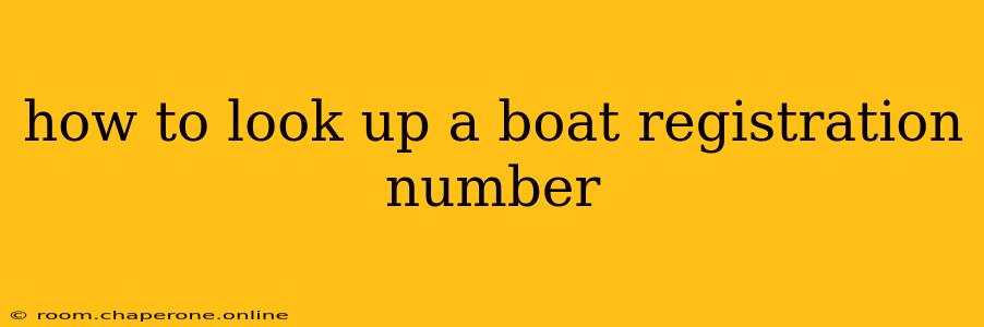 how to look up a boat registration number