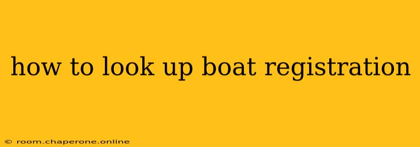 how to look up boat registration