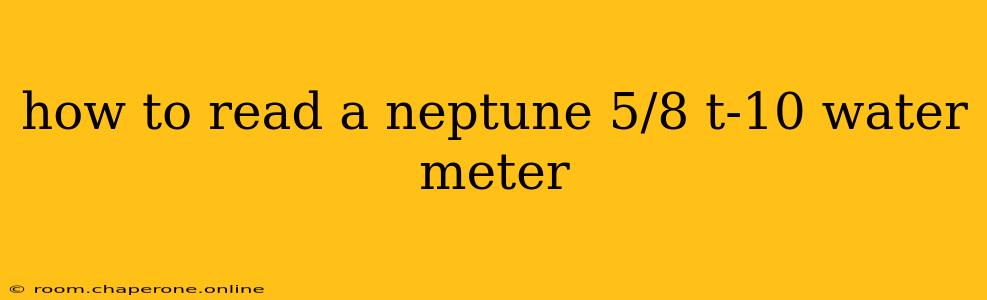 how to read a neptune 5/8 t-10 water meter