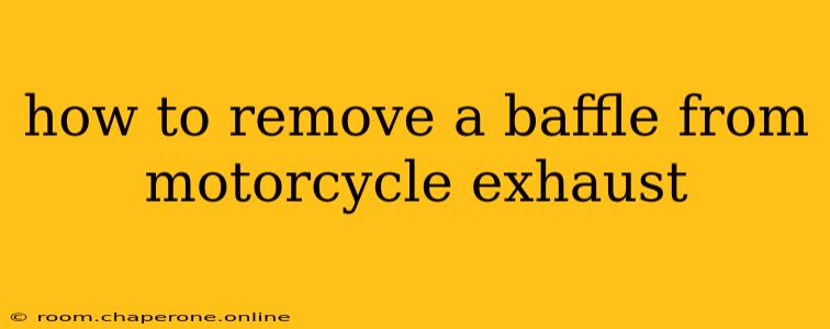 how to remove a baffle from motorcycle exhaust