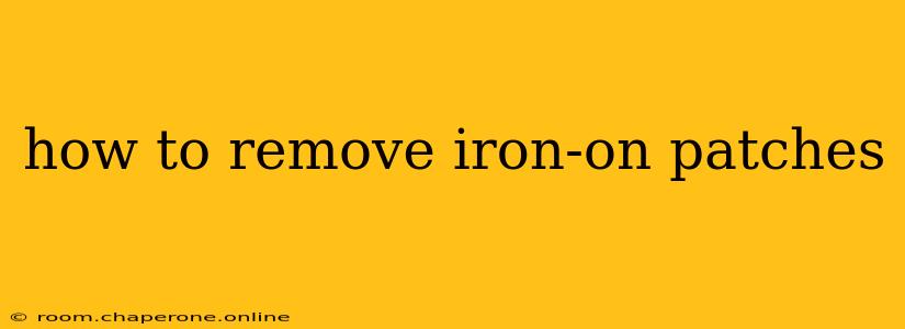 how to remove iron-on patches