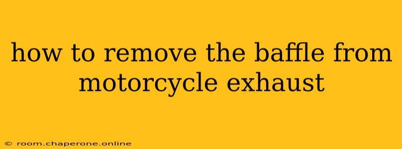 how to remove the baffle from motorcycle exhaust