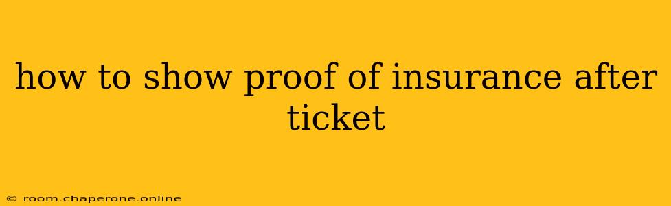 how to show proof of insurance after ticket